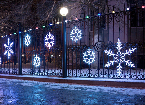 Светодиодные снежинки в Горно-Алтайске